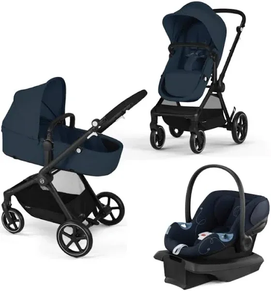 Cybex Eos 5-in-1 Stroller + Aton G Travel System - Ocean Blue