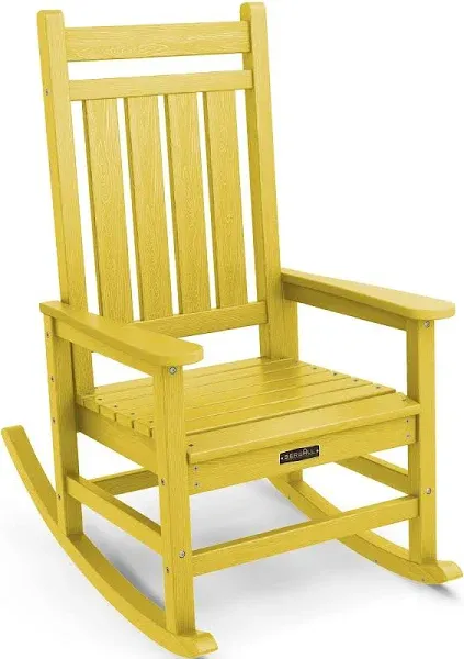 Jearey Modern High-Back Rocking Adirondack Chair All Weather