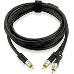 Mediabridge Ultra Series RCA Y-Adapter (8 Feet) - 1-Male to 2-Male for Digital Audio or Subwoofer - Dual Shielded with RCA to RC