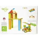 Tegu - Magnetic Wooden Blocks, 42-Piece Set, Tints