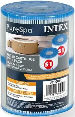 2-pk Intex Type S1 Filter Cartridge for PureSpa, Twin Pack