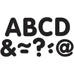 Teacher Created Resources Black 2" Magnetic Letters