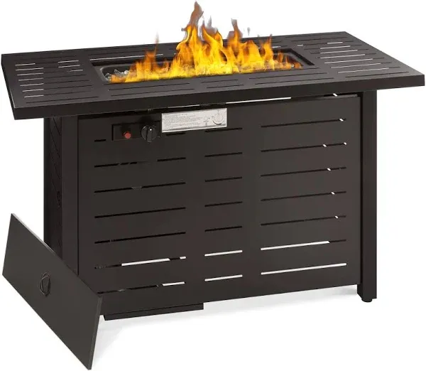 Best Choice Products 42in 50,000 BTU Rectangular Steel Propane Fire Pit Table