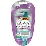 BIC Soleil Sensitive Advanced Disposable Women's Shaving Razors, 2-Count