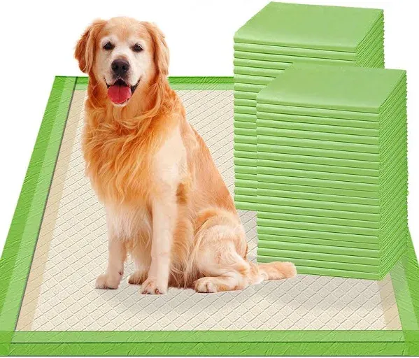 Pee Pads for Dogs Extra Large 28&#034;x34&#034;, XL Thicker ECO Green Disposable Xlarge...