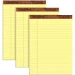 Tops The Legal Pad Perforated Pads, Wide-legal Rule, 8.5 x 11, Canary, 50 Sheets, 3-Pack