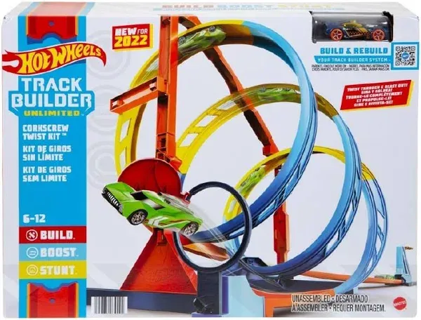 Hot Wheels Track Builder Unlimited Corkscrew Twist Kit Playset Innovative Cor...