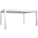 Backyard Discovery 16x12 Windham Modern Steel Pergola with Sail Shade Soft Canopy