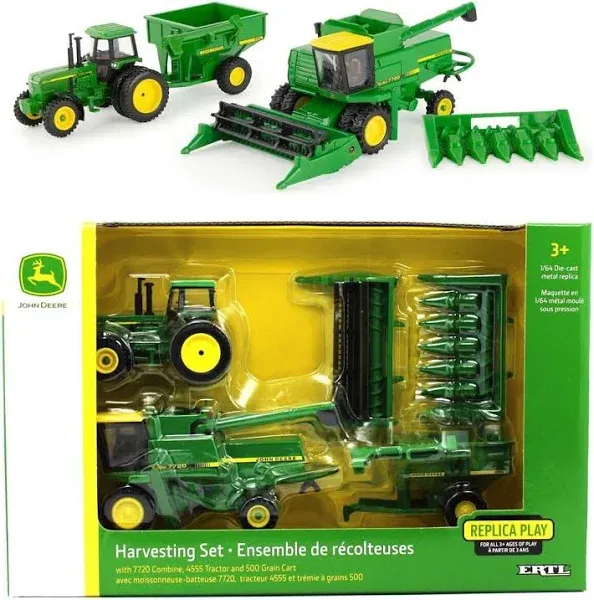 1/64 John Deere Vintage 7720 Combine Harvesting Set by Ertl