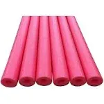 Oodles of Noodles Deluxe Foam Pool Swim Noodles - 6 Pack Red