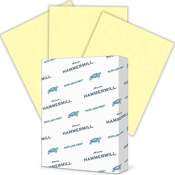 Hammermill Colors Print Paper, 20lb, 11 x 17, Canary, 500/Ream