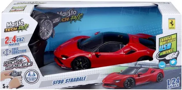 Maisto Ferrari SF90 STRADALE Build-it-Yourself Die-Cast Model Car Kit - 1:24 Scale, Assorted Designs and Colours