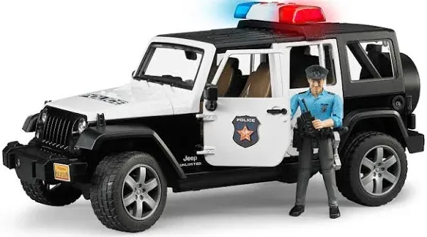 BRUDER, JEEP WRANGLER Police with policeman Scale: 1/16, 1/16, BRU2526