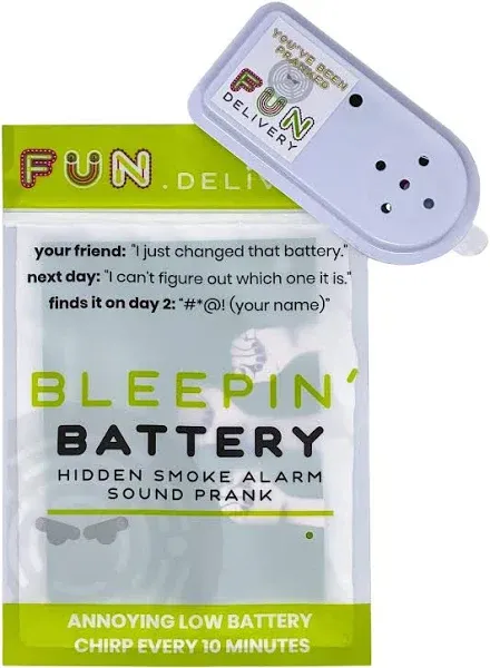 FUN delivery: Bleepin&#039; Battery Hidden Annoying Smoke Alarm Beep Prank Joke... 