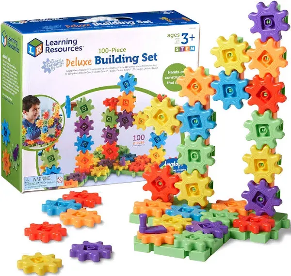 Learning Resources Gears! Gears! Gears! Deluxe Building Set Factory Sealed 