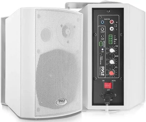 Pyle pdwr53btwt Wall Mount Wireless Bluetooth Home Speaker System