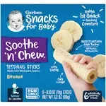 Teething Sticks Soothe N Chew Snacks For Baby Banana (3.2 oz)