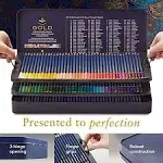 Castle Art Supplies Gold Standard 120 Coloring Pencils Set | Quality Oil-Based Colored cores Stay sharper, Tougher Against Breakage | for Adult