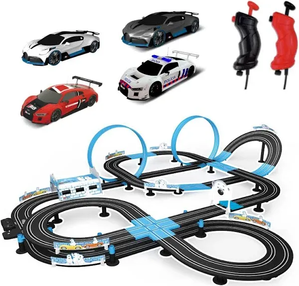 Premium Slot Car Racing Set with Lap Counter &amp; Dual Hand Controls - 13.5m