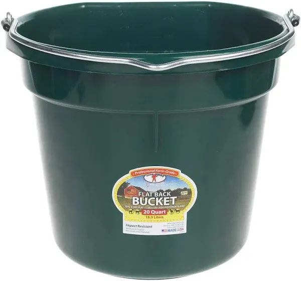 Little Giant Flat Back Plastic Bucket