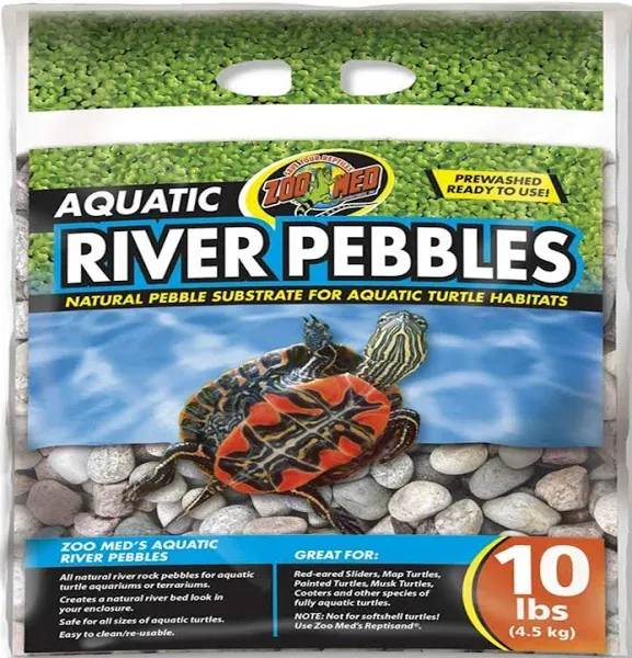 Zoo Med Aquatic River Pebbles for Turtle 10 lbs.