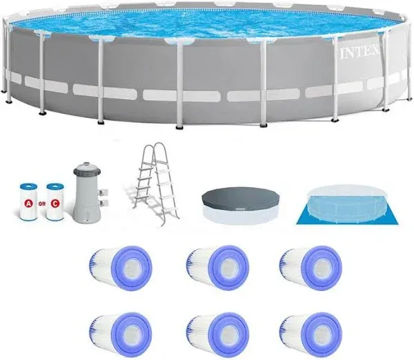 Intex 18ft x 48in Prism Frame Above Ground Pool Set