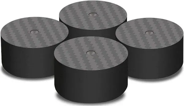 Monosaudio 4PCS Carbon Fiber Speaker Spike Floor Protectors Speaker Spikes Pads Isolation Feet for Audio