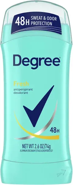 Degree Antiperspirant Deodorant Fresh Energy Pack of 6 48-Hour Sweat and Odor Protection Antiperspirant For Women 2.6 oz