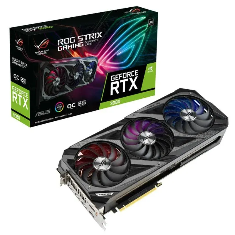 Asus ROG Strix GeForce RTX 3080 O12G Gaming Graphics Card -LHR [ROG-STRIX-RTX3080 ...