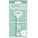 Venus Deluxe Smooth Sensitive Women's Razor Handle + 2 Blade Refills