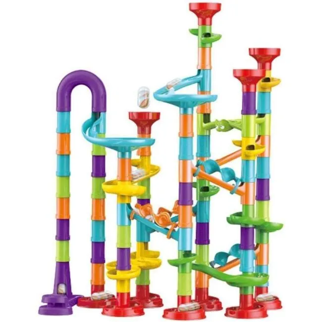 Marble Run Race Building Block Maze Toy Set