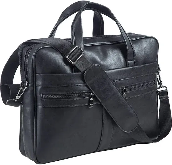 seyfocnia Mens Laptop Leather Messenger Bag Business Briefcase Computer Bag