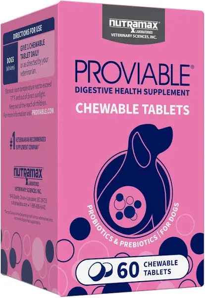 Proviable-DC Chewable Tablets Dogs 60 Tablets per box 120 Total  Exp 07/2026