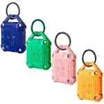 Dovick- Waterproof Airtag Keychain Holder Case,Screw Full Cover Compatible with Apple Air Tag Tracker Key Ring (Mix 4 Pack)