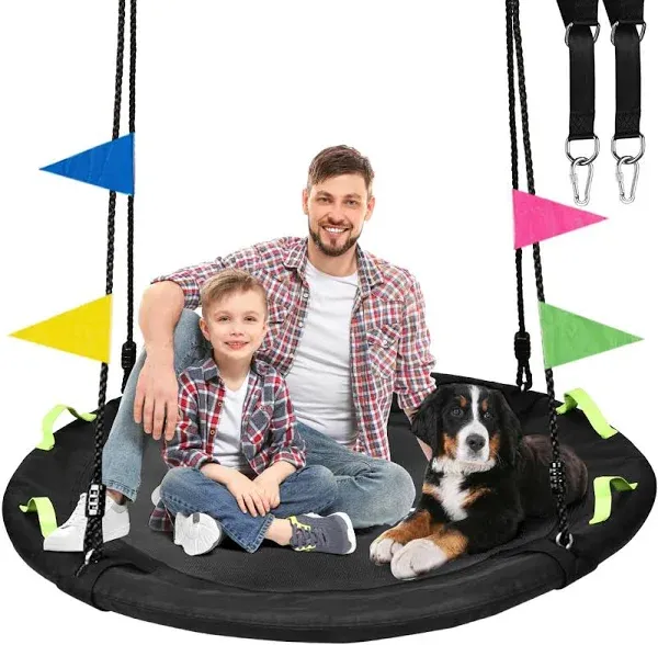 HeyZoo 48 inch Larger Saucer Flying Tree Swing