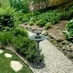 Alpine Tiered Pedestal Fountain Birdbath