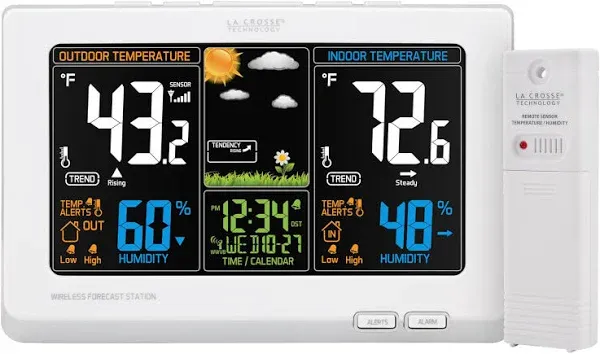 La Crosse Technology Wireless Atomic Digital Color Forecast Station with Alerts