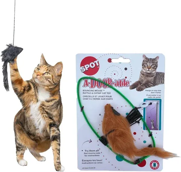 Spot A-Door-Able Bouncing Mouse Cat Toy