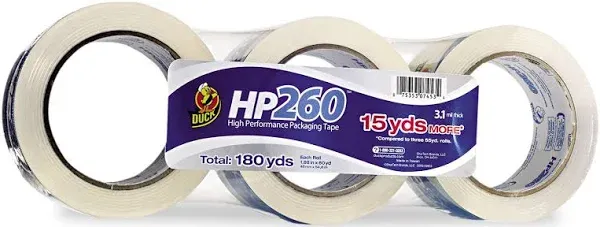 Duck® HP260 Packaging Tape, 3" Core, 1.88" x 60 yds, Tan (DUCHP260T)