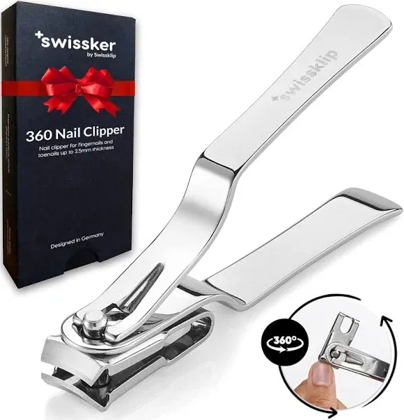 Swissklip Nail Clippers for Men & Women I Well Suited as Finger Nail Clippers Adult I Also Can be Used as Fingernail Clippers for Women I Swissklip Nail Clipprs Rate Among The Best Nail Clippers