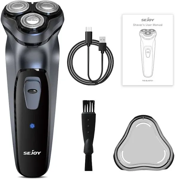 Sejoy Electric Razor for Men,Electric Shavers for Men,Face Shaver, Cordless Washable Rechargeable Shaving Machines,Pop Up Trimmer for Travel Home, LED