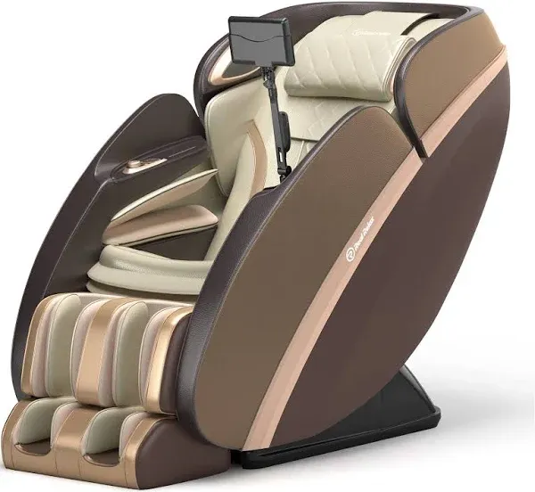 Real Relax Massage Chair for Full Body, 4D SL Track Zero Gravity Shiatsu Massage Recliner Chair with Ai Care, Voice Control, Heating, PS6500 (Gold)