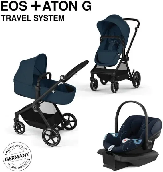 Cybex Eos 5-in-1 Stroller + Aton G Travel System - Ocean Blue