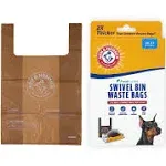 Arm & Hammer Swivel Bin Dog Waste Bags, Copper, 20 Count