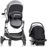 Evenflo Pivot VIZOR Travel System with LiteMax Infant Car Seat (Chasse Black)