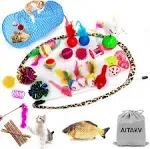 AILUKI 29 Pcs Cat Toys Kitten Toys Assortments, Variety Catnip Toy Set Including