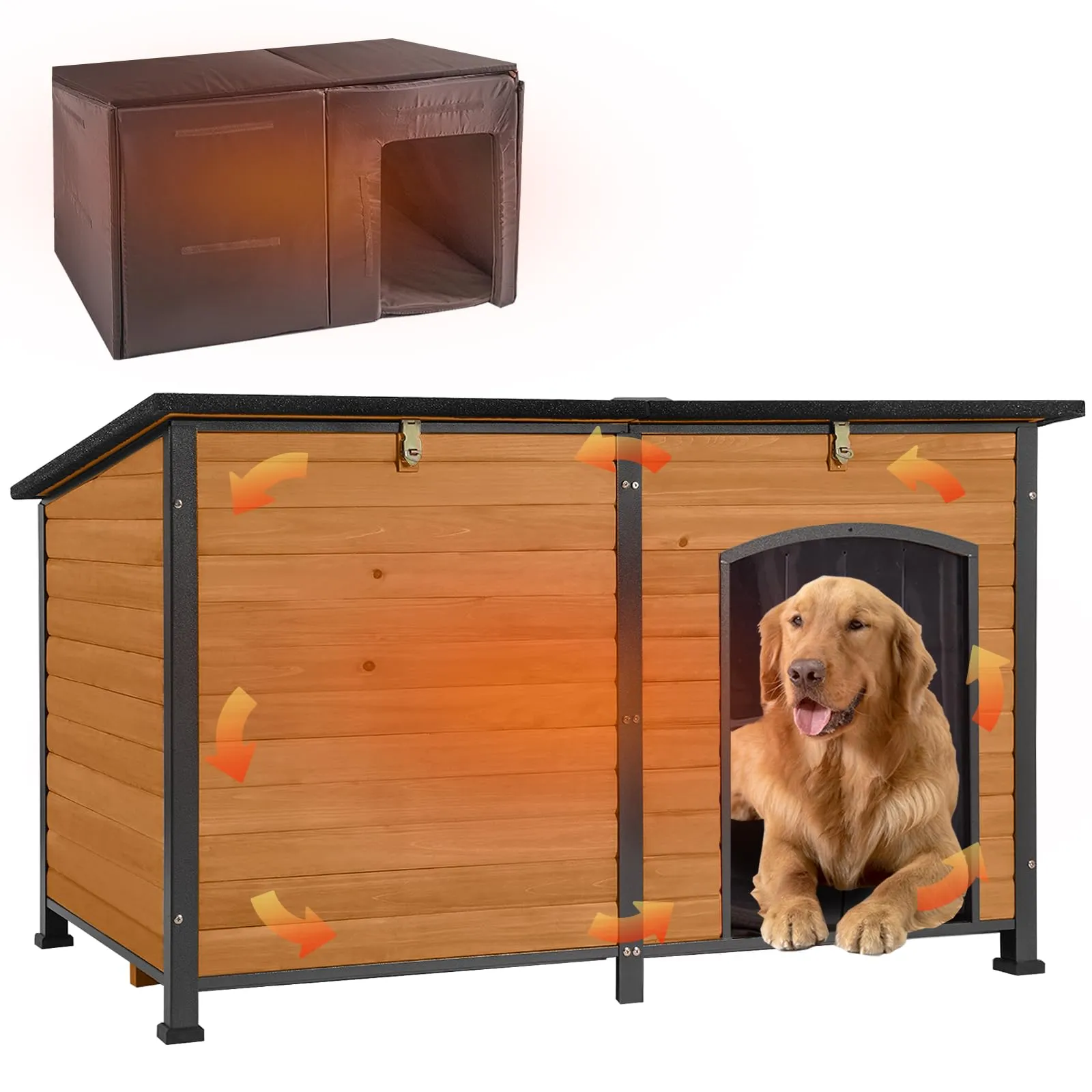 Aivituvin Extra Large Insulated Dog House Soft Liner Inside