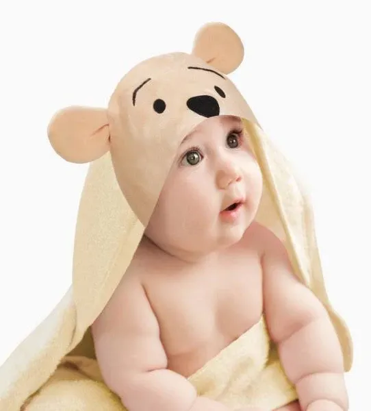 Lambs & Ivy Disney Baby Winnie The Pooh Hooded Baby Bath Towel