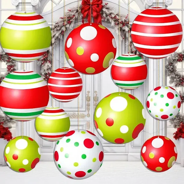 12 Pcs Outdoor Christmas Yard Ornaments Large Christmas Yard Decoration 12 In...