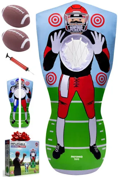 Inflatable Football Target - Double-Sided Toss Football Training Game with